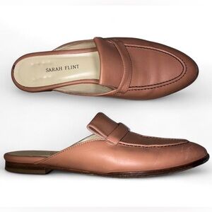 Sarah Flint Alysia Leather Slip-On Loafer Mules size 7.5